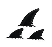 Gralara Juego de 3 Aletas de PVC para Tabla de Surf, Accesorios de Montaje Sencillo, Color Negro, Ajuste Universal.