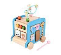 Gralara Juguete Actividas en Forma Autobús Compacto Juguete Motricidad Fina Material Didáctico para Niños Pequeños,