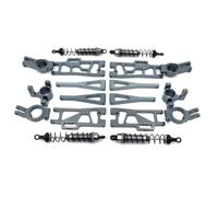 Gralara Kit Suspensión Metal Aluminio Mecanizado Brazo Suspensión Metal Metálico Torre Choque para Molistas, Automolismo, Array, Titanio