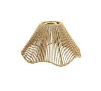 Gralara Lámpara Estilo Sombrero Diseño Estética Japonesa de Lo Imperfecto Pantalla de Lámpara Tejida Hecho a Mano para Restaurante, Bar, Khaki