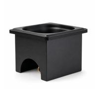 Gralara Lavavasos Empotrable Compacto Lavavasos Encimera Instalación Empotrada Limpiador Botellas Vidrio, Negro, Cuadrado
