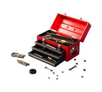 Gralara Maletín de Herramientas 1 6 para Figura de Acción Caja Miniatura Estuche de Herramientas Accesorio Coleccionable Material PP Apto para Colección Perso, Rojo