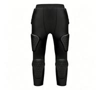 Gralara Malla 3/4 con Rodilleras Antigolpes Mallas con Rodilleras Absorción de Impactos Pantalones Cortos Acolchados para Niños, Baloncesto, Fútbol, Deportes, Negro, Negro, size to 2
