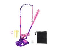 Gralara Máquina de Lanzamiento de Béisbol para Niños con Automático Bate Telescópico Juguete de Bateo Equipo de Práctica Uso Sencillo Material PP Ade, Estilo E