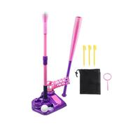 Gralara Máquina de Lanzamiento de Béisbol para Niños con Automático Bate Telescópico Juguete de Bateo Equipo de Práctica Uso Sencillo Material PP Ade, Estilo C