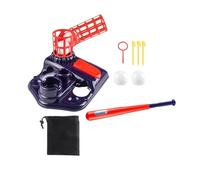 Gralara Máquina de Lanzamiento de Béisbol para Niños con Automático Bate Telescópico Juguete de Bateo Equipo de Práctica Uso Sencillo Material PP Ade, Estilo B