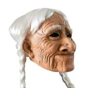 Gralara Más Anciana con Aterrador Más Vieja Plateado Vívido Cubierta Facial para Chistes