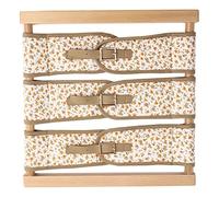 Gralara Material Educativo Infantil Tablero de Madera para Aprendizaje de Habilidades Manuales Ejercicio con Broches Adecuado para Formación en, Hebilla de cinturón