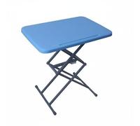 Gralara Mesa Multiusos Abatible Ahorra Espacio Escritorio Plegable Montaje Fácil Mesa Elevable para Apartamento Pequeño, Azul, con Ranura para Bolígrafo