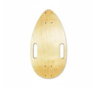 Gralara Mini Skateboard Deck Tabla Compacta Teardrop Madera Arce Ranuras de Transporte Agujeros de Montaje Superficie Fina Lista, Madera Natural, 44 Cm X 25 Cm