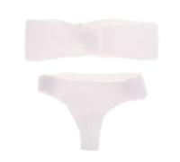 Gralara Miniatura Bra Y Braguita de Muñeca Ropa Interior Femenina Hecha a Mano de Tela Adecuada para Escenarios de Juego Coleccionistas Decoración, Blanco