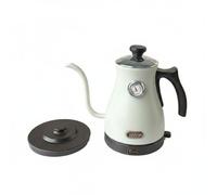 Gralara Miniatura Casa de Muñecas Tetera Hervidor Jarra Kettle con Gooseneck Forma Clásica Medidor Simulado Asa Cómoda en Plástico Escala 1/12 Adecuada para Dioramas Maquetas Cocinas, Blanco Crema