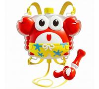 Gralara Mochila Pistola Agua Correas Ajustables Juguete Agua Tipo Mochila Tobera Manual para Juego Acuático, Cangrejo con Bañador