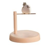Gralara Modelo Mini de Pájaro Adorable Figura de Pájaro Mini Coleccionable Ornamento, Pájaro Gordo con Cabeza Inclinada + Un Soporte