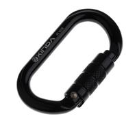 Gralara Mosquetón Ovalado de Escalada de Aluminio de 25 KN, Negro