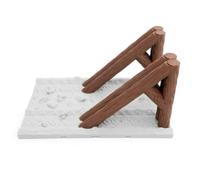 Gralara Obstáculo Escala con xtura Rampa Obstáculos Compatible Accesorio para Eniastas Remoto, Coleccionistas, Casa, Garaje, Rampa De Madera De Obstáculo Simulado R310L9