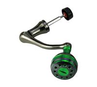 Gralara para Carrete de Pesca Incorpora Mango Antideslizante Brazo de Potencia Engranaje Único Y Reemplazo Universal Fabricada en Metal Ligero Y Resi, Verde m