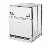 Gralara Parrilla Carbón Plegable Compacto Parrilla Plegable Carbón Resisn Al Óxido Fogón Mini Portátil para Campistas, Grande