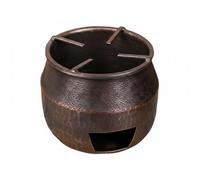 Gralara Parrilla Té Cobre Set Completo Estufa Carbón Cobre Resistente Al Temperatura Calentador de Té Portátil