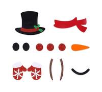 Gralara Pegatina de Puerta con temática navideña, Decoraciones navideñas para Puerta, Tela de Fieltro, Grande de Entrada, Pegatinas de, Muñeco de Nieve de Navidad