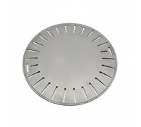 Gralara Plato de Parrilla de Acero Fundido Moldeado en una Pieza Bandeja Asar Antiadherente Diseño Engrosado Parrilla Redonda Antiadherente