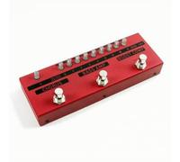 Gralara Procesador Multiefectos Compacto Metálico Pedal Efectos Portátil Pedalera para Bajistas, Ensayos, Rojo
