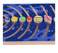 Gralara Puzzle del Conjunto de Planetas Aprendizaje Divertido Tablero de Planetas de Madera Estilo Educación Autodirigida Rompecabezas Educativo, Juguete Científico