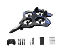 Gralara RC Avión Teledirigido con Funciones Multifunción Quadcóptero Drone para Principiantes Y Niños Avión de Juguete Fabricado en ESP, Azul