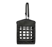 Gralara Red de para Caballos, alimentador de de alimentación Lenta, Bolsa de Almacenamiento, Correa Ajustable para Viaje de Ganado, Negro