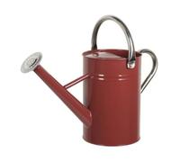 Gralara Regadera 4,5 litros Portátil Regadera Metal Herramienta Jardín para Amantes Las Plantas, Patio, Burdeos
