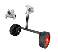 Gralara Ruedas Auxiliares para Cortacésped con Soporte de Montaje, Altura Ajustable, Rueda Flexible, Accesorio para La Mayoría de Cortacéspedes de Mochila, 28 mm de diámetro