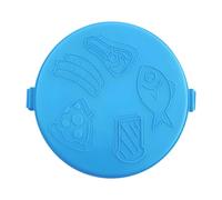 Gralara Sartén para Microondas con Tapa Extraíble Bandeja Crisper Plancha Cocina No Pegajosa Práctica Limpieza Adecuado para Uso Diario Trabajo Viaje, Azul, Individual