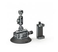 Gralara Soporte Ventosa con Brazo Articulado Articulado Estable para Viógrafos, Parabrisas, LYV1 Soporte De Ventosa + LYE1 Brazo Mágico + LYA1 Abrazadera para Teléfono Gris