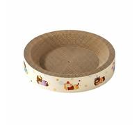 Gralara Tablero Rascador Grueso Engrosado Rascador Ondulado Compacto Tabla Rascadora, 45 X 9 Cm, Redondo Grande