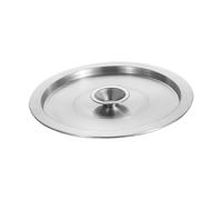 Gralara Tapa de Sartén de Acero Inoxidable Plateado, Redonda, 34 Cm