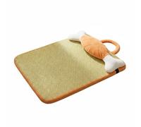 Gralara Tape smontable y Lavable Enfriamiento, M 50 40cm Mascotas De hasta 3 Kg, Alfombrilla De Bambú con Diseño De Hueso, Resistente A Arañazos Y Lavable