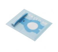 Gralara Tapete Fresco Cuadrado Translúcido Almohadilla Impermeable Veraniego Colchoneta Fría para Gatos, Perros, Verano, L, Hello Oso Polar-Alfombrilla De Hielo Cuadrada con Almohada Azul