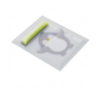 Gralara Tapete Fresco Cuadrado Translúcido Almohadilla Impermeable Veraniego Colchoneta Fría para Gatos, Perros, Verano, L, Hello Pingüino Antártico-Alfombrilla De Hielo Cuadrada con Almohada Verde
