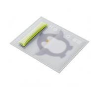Gralara Tapete Fresco Cuadrado Translúcido Almohadilla Impermeable Veraniego Colchoneta Fría para Gatos, Perros, Verano, M, Hello Pingüino Antártico-Alfombrilla De Hielo Cuadrada con Almohada Verde