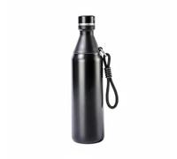 Gralara Termo Boca Pequeña Mantiene Frío y Caliente Termo Portátil para Bebidas Doble Pared Al Vacío Cantimplora Aislante Portátil para Ciclistas, Negro Caballero