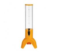 Gralara Torre Cerveza 1,5 L Dispensador Cerveza Policarbonato, Amarillo, Amarillo, Sin Columna De Hielo