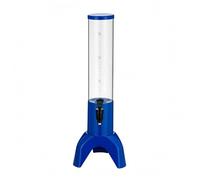Gralara Torre Cerveza 1,5 L Dispensador Cerveza Policarbonato, Azul, Azul, Sin Columna De Hielo