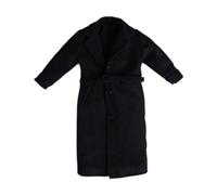 Gralara Trench Jacket Abrigo Muñeco Figura Chaqueta Largo Material de Tela Duradera Facil de Usar Adecuado para Acción de Figuras Accesorios de Muñeco, Negro