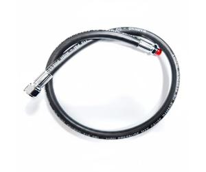 Gralara Tubo de Regulador de Buceo Alta Tubo Gas Goma con Conectores Metálicos Equipo Subacuático para Inmersiones Técnicas, Negro, 75 Cm