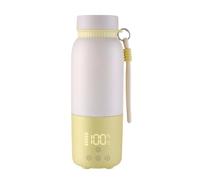 Gralara Vaso Calentador Eléctrico Carga Rápida Tipo C, Termo Eléctrico con Pantalla Digital, Acero Inoxidable, Vaso Térmico con Control Táctil, para Viajes, Inalámbrico 35-100℃