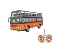 Gralara Vehículo Infantil con Autobús Ciudad Modelo Clásico Puerta Movible Y Neumáticos de Goma Detallados Luces LED Adecuado, Autobús de Dos Pisos B
