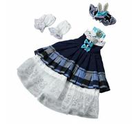 Gralara Vestido para Muñeca BJD 1/6 Conjunto Ropa Traje Tela Diseño Cuidado y Ensamble Completo Adecuado para Juego Diario Decoración Sesiones Fotográficas , Vestido Azul