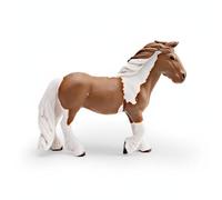 Gralara Yegua Figura Caballo Animal Juguete Educativo Decoración Artesanal Modelado Detallado PVC Pintado a Mano Adecuado para Exhibir Manualidades Proyectos Infantiles Escolares, Brown White Horse