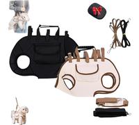 gram Carrier, Dog Backpack Carrier for Small Dogs, Dog Front Pack, Adjustable Shoulder Sling with Traction Leash, Fits Most Dogs (2Pcs Mix,Large)