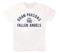 gram Parsons and The Fallen Angels Folk Rock Print Unisex T-Shirts Men tee Cotton Tops White Shirt XL